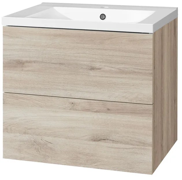 Mereo Mereo, Aira, kúpeľňová skrinka s umývadlom z liateho mramoru 61 cm, MER-CN720M