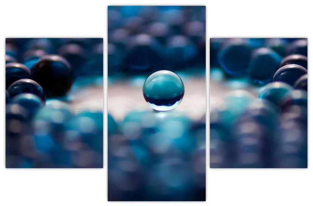Obraz modré sklenené guľôčky