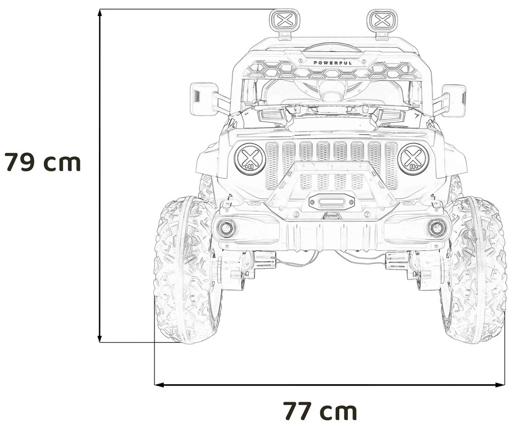 RAMIZ Elektrická autíčko OFF ROAD Speed - biele - 4x35W- BATÉRIA - 2x12V7Ah - 2024