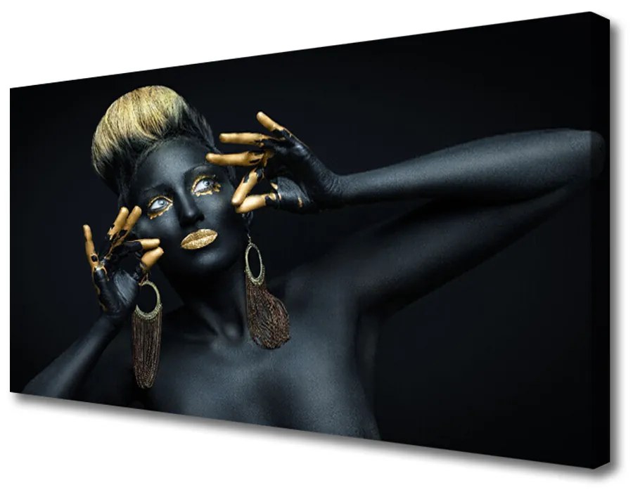 Obraz Canvas Žena farba človek 120x60 cm