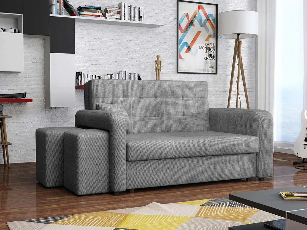 Pohovka s taburetkami Clivia Home II, Taburetka: ľavá strana, Dostupné poťahy: Malmo 81