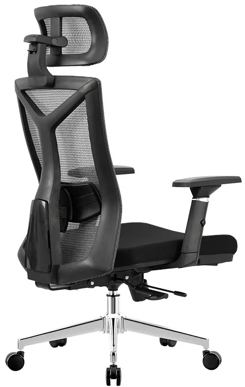 Kancelárska ergonomická stolička Neoseat MARCO — látka, čierna, nosnosť 150 kg