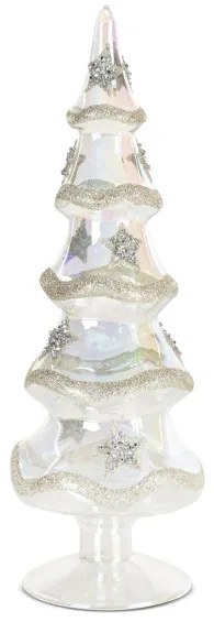 Vianočná dekorácia stromček FIG 161 B priesvitná / strieborná