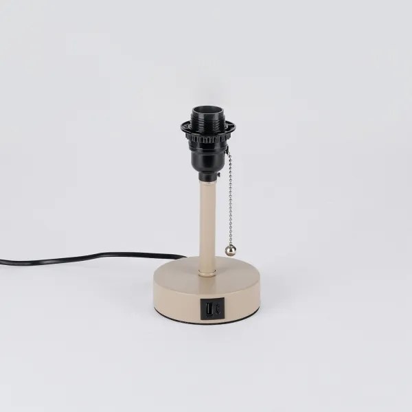 Brilagi - Stolová lampa s USB portom TABLON 1xE27/25W/230V béžová