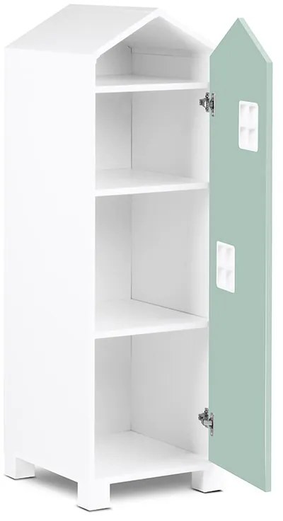 Detská skriňa domček 126 cm - mentol