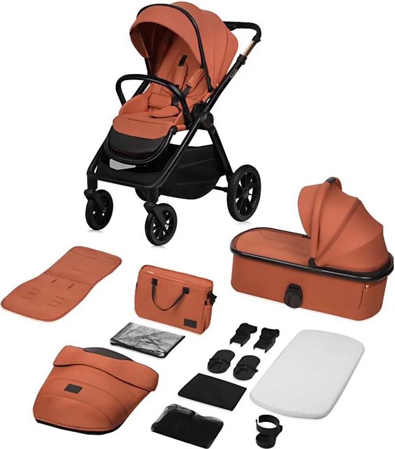 Lionelo - Kombinovaný kočík 2v1 LAYLA Hnedo-rezavý