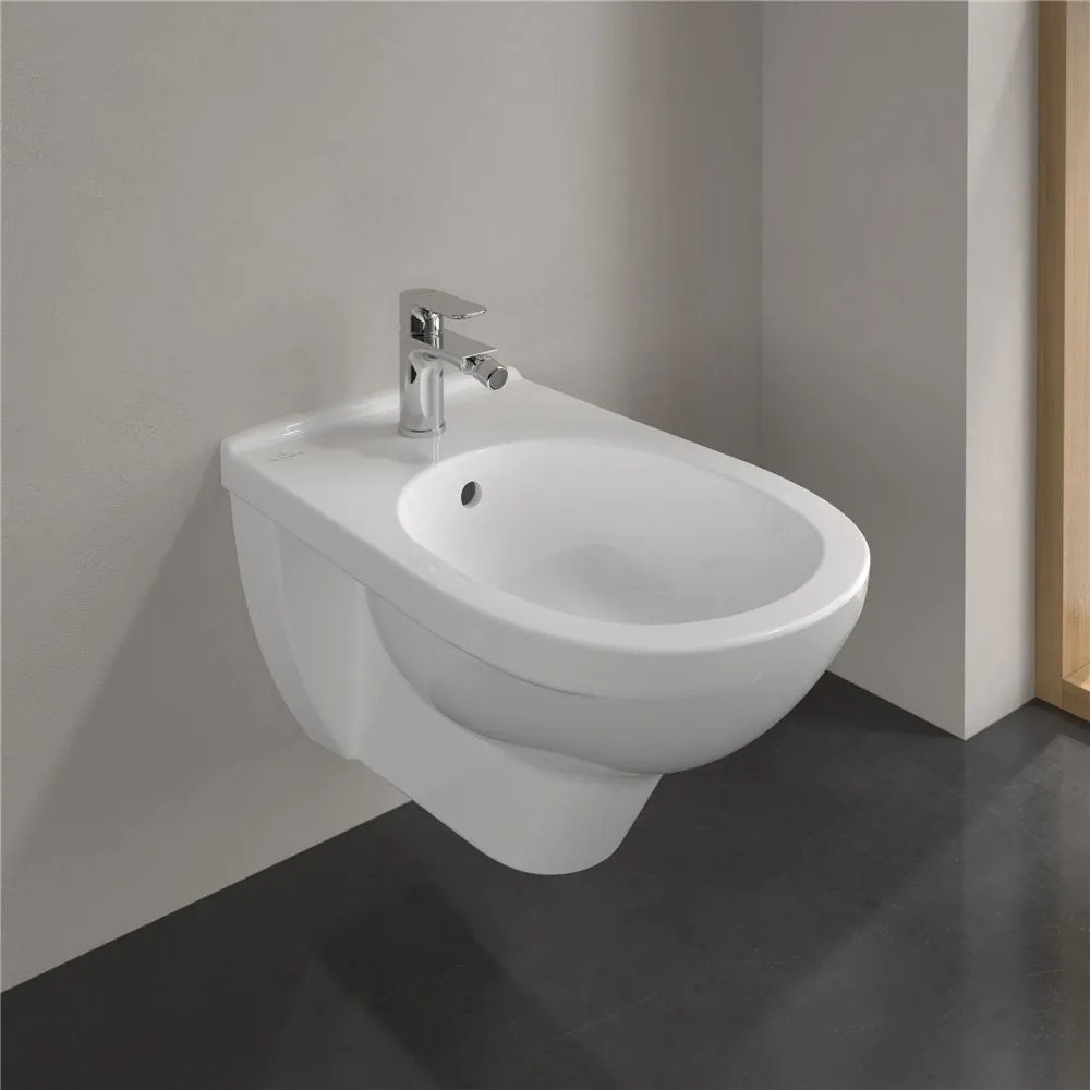 VILLEROY &amp; BOCH O.novo závesný bidet s otvorom, s prepadom, 360 x 560 mm, biela alpská, 54600001