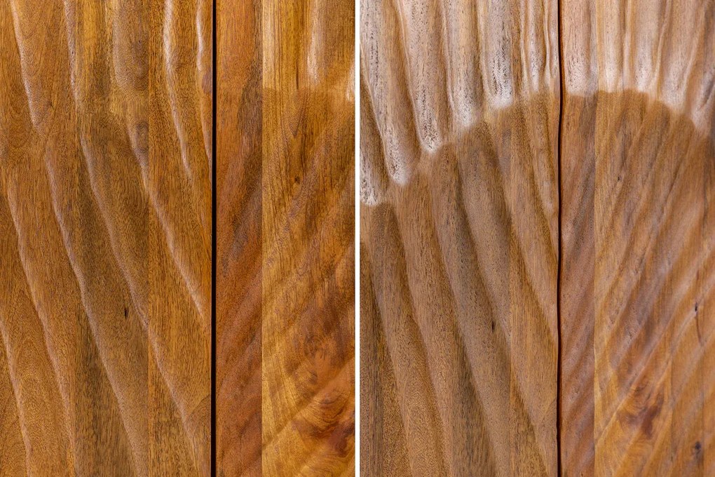 Dizajnová komoda Zorpi 140 cm – masívne mangové drevo / hnedá