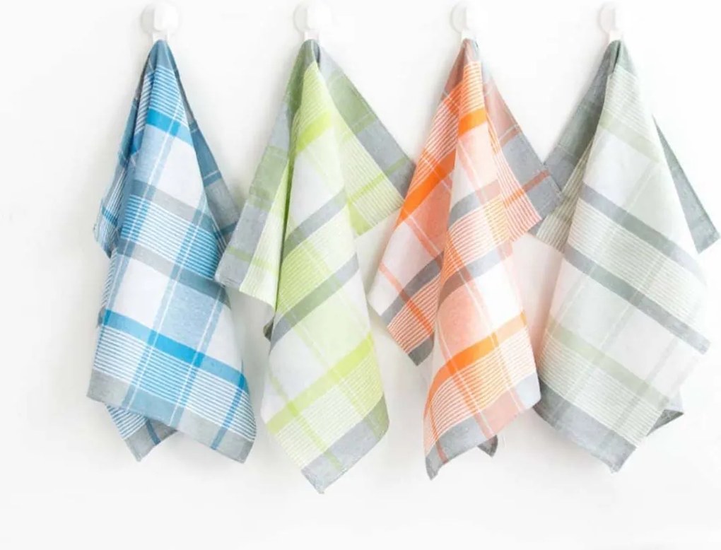 XPOSE® Kuchynské utierky KOCKY 4 ks mix farieb 50x70 cm