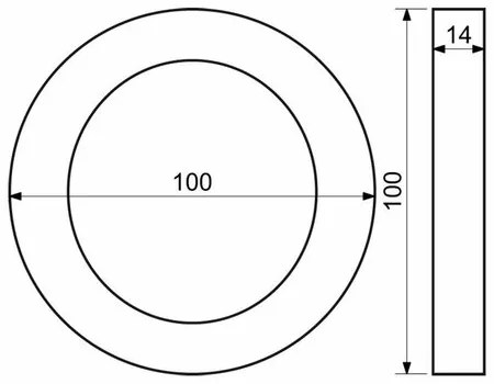 Hliníkové číslo 0 3D štruktúrovaný povrch RN.100LV.0.AL.AM.3D