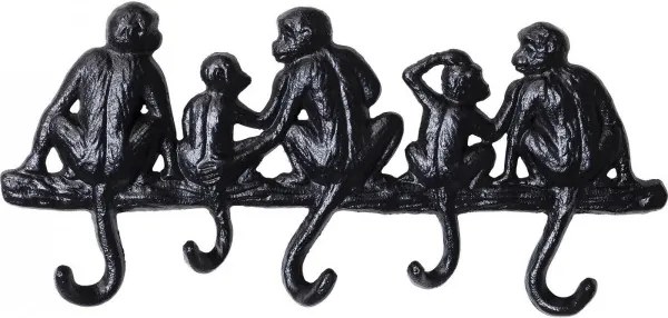KARE DESIGN Sada 2 ks Vešiak Monkey Family malý 14 × 31 × 3 cm
