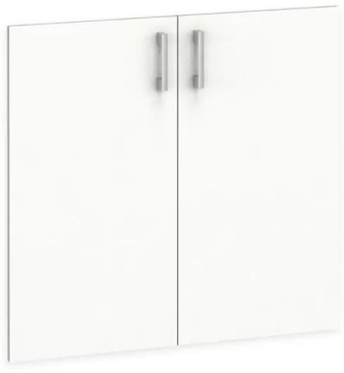 Dvere pre regály PRIMO KOMBI, výška 734 mm, na 1 policu, biela