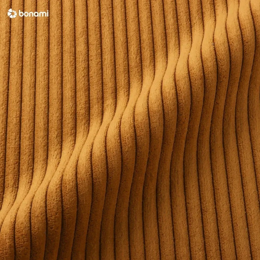 Menčestrová rohová pohovka v horčicovej farbe Voltaire – Bobochic Paris