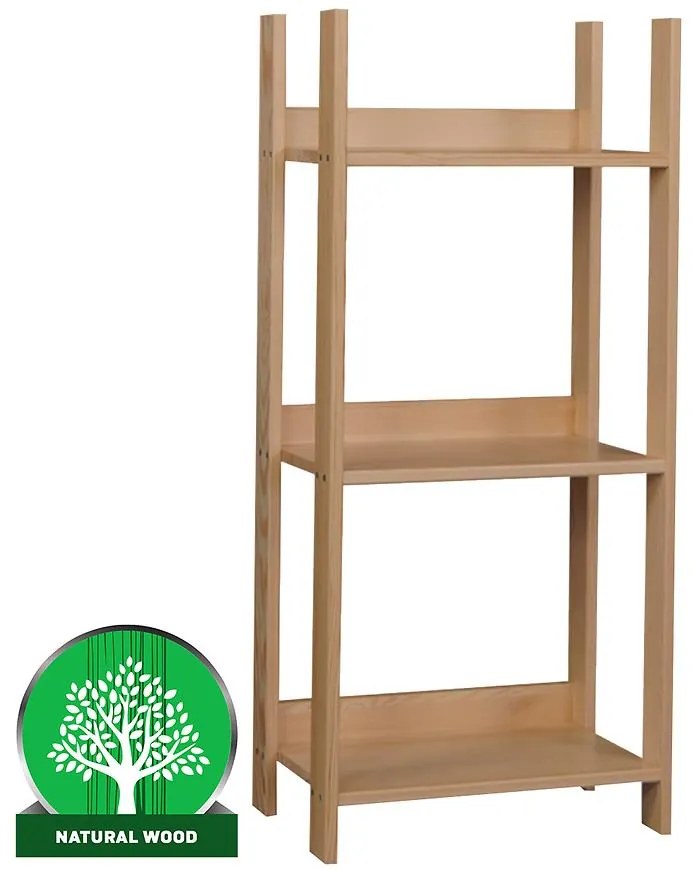 Regál eko nízky 120 borovica morená dub