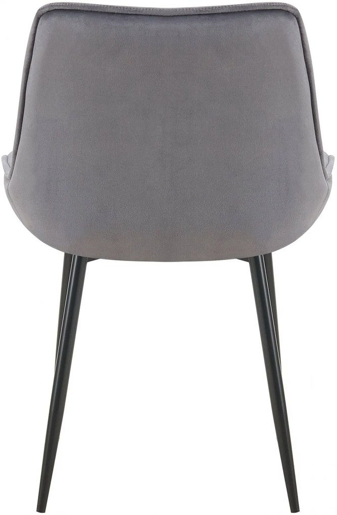 Jedálenská stolička Wallace - zamat - Tmavo sivá