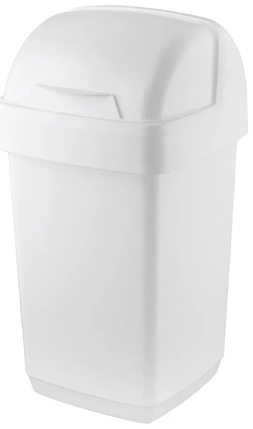 Biely odpadkový kôš Addis Roll Top, 22,5 x 23 x 42,5 cm