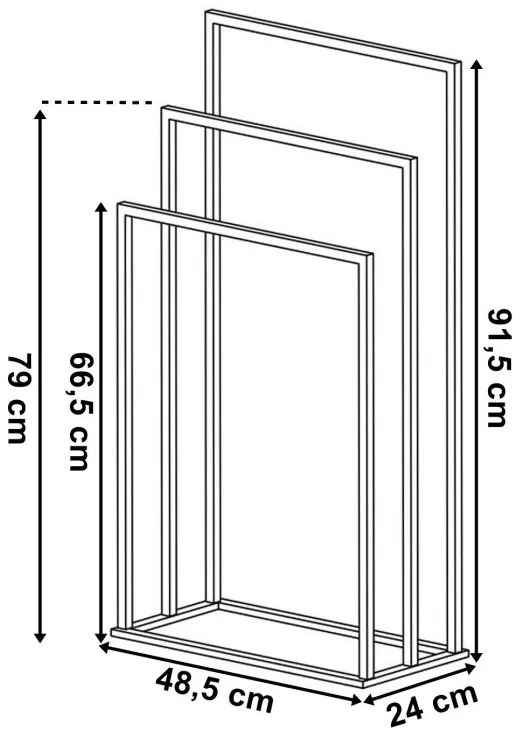 Stojan na uteráky s 3 ramenami Tire white