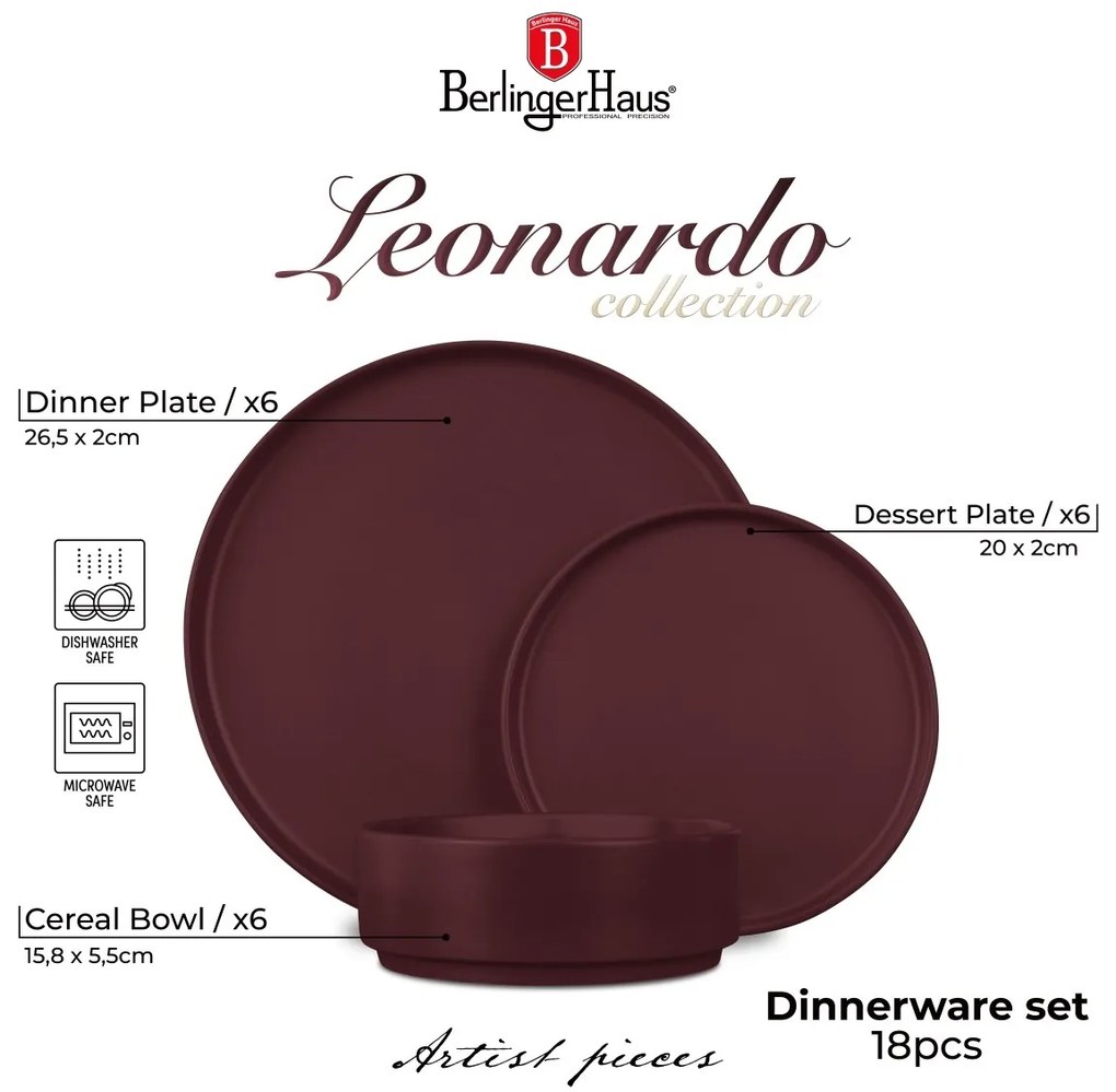 BerlingerHaus 18-dielna jedálenská súprava tanierov Leonardo