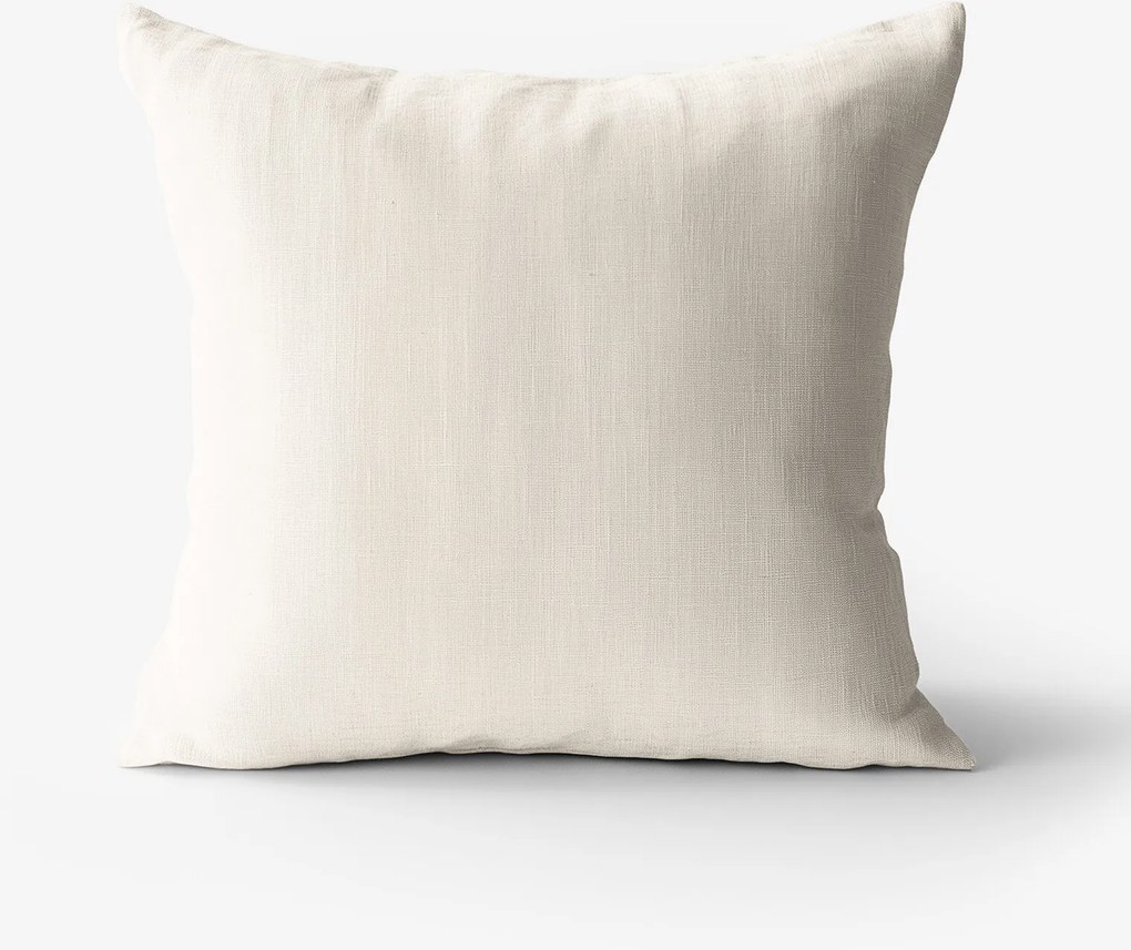 Goldea obliečka na vankúš z ľanovej zmesi - slonová kosť 50 x 70 cm