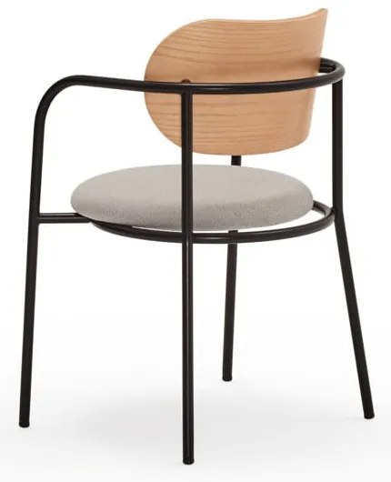 Sivá jedálenská stolička v dekore duba Eclipse - Teulat