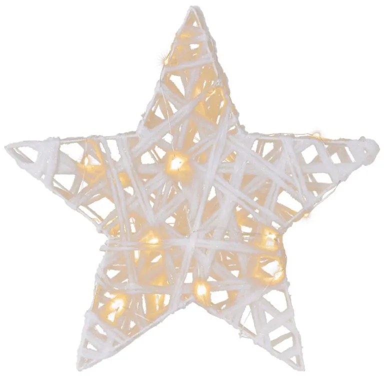 Trblietavá hviezda, teplá biela, 20 LED, Ø 30 cm