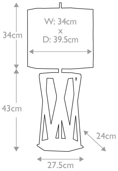 Elstead APOLLO-TL - Stolná lampa APOLLO 1xE27/60W/230V zlatá/modrá