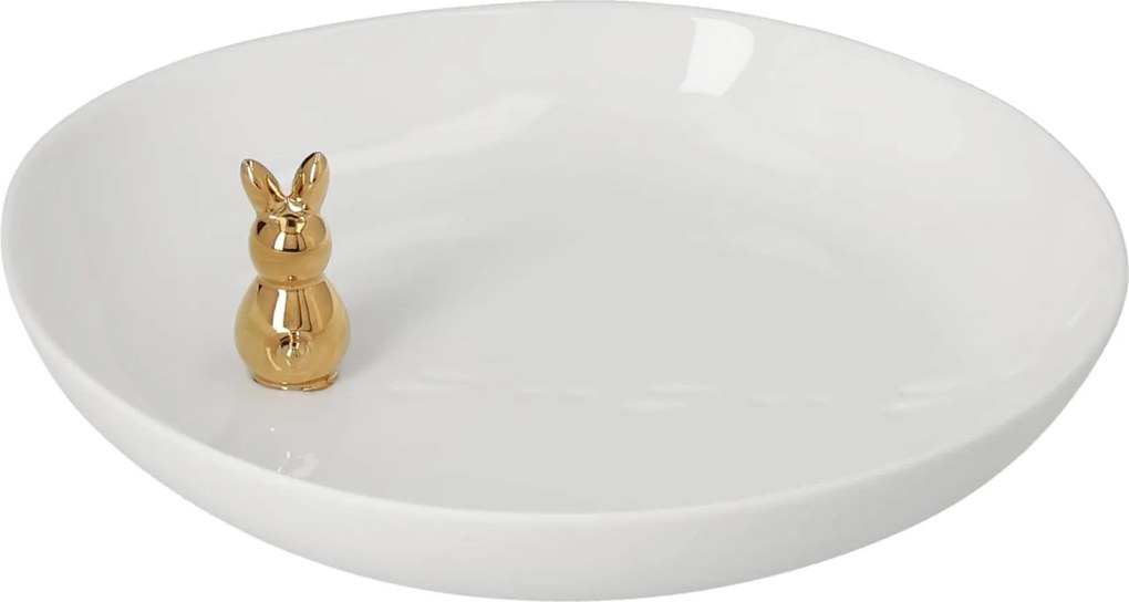 räder Dekorativní porcelánová miska Golden Rabbit