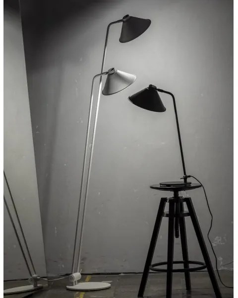 Argon 7074 - Stojacia lampa GABIAN 2xE27/15W/230V biela