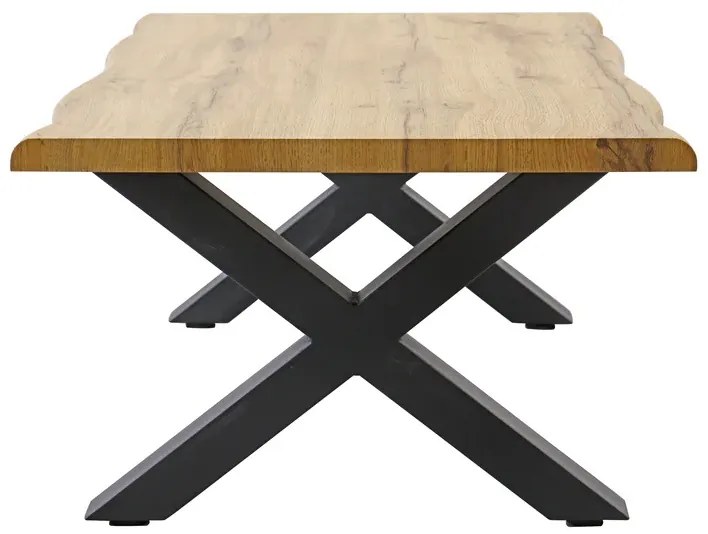 Dizajnový konferenčný stolík Onofrio 90 cm vzor divoký dub