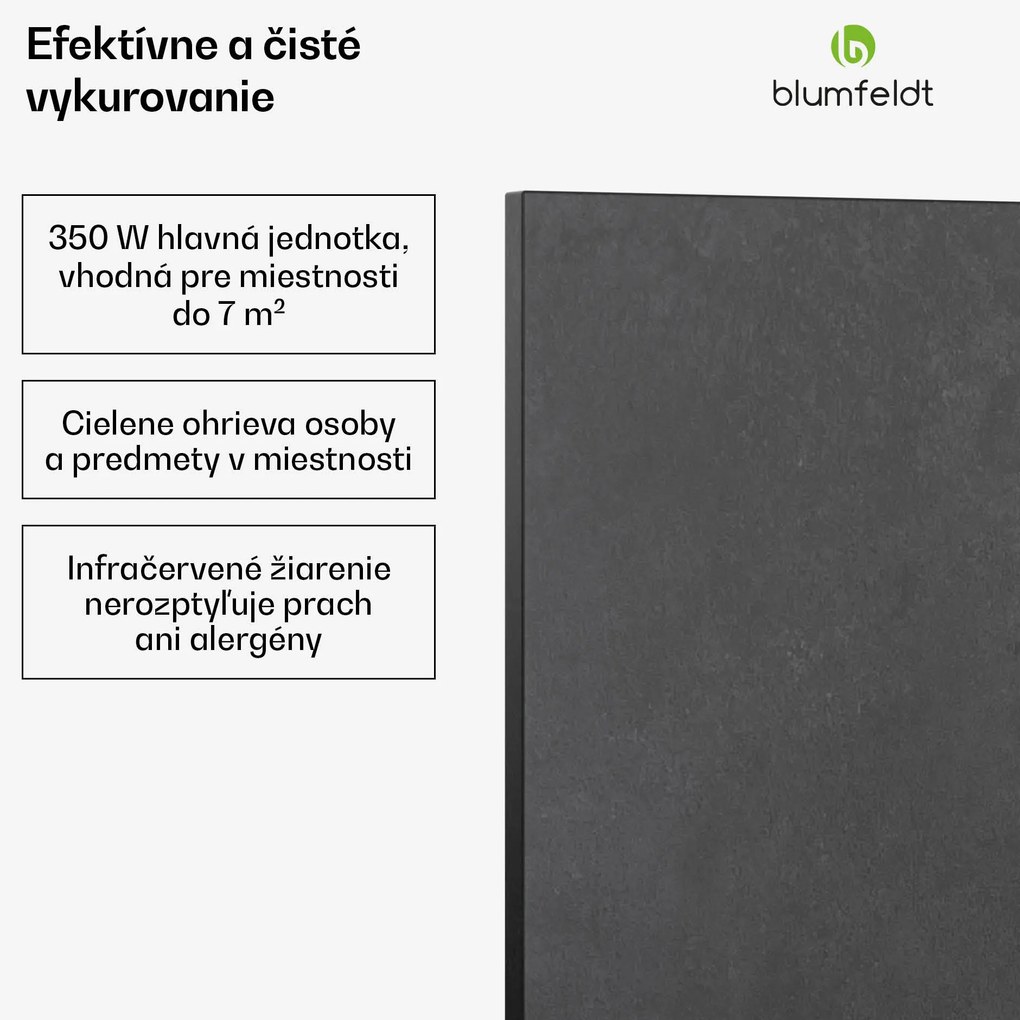 Blumfeldt Heat Square, Infračervené vykurovanie, WiFi ovládanie, 350 W, IP44