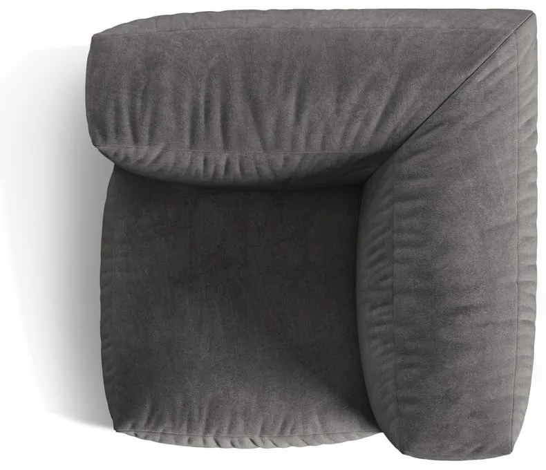 Sivý zamatový modul pohovky (variabilný) Martina – Micadoni