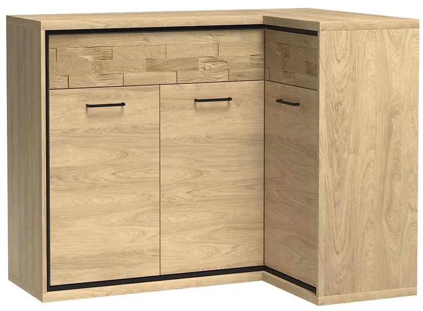 Komoda Rohová Doska M15 Mediolan Natural Hikora