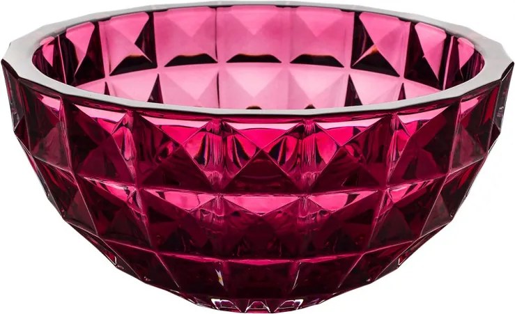 KRIŠTÁĽOVÁ MISKA BOHEMIA DIAMOND PINK 280 MM