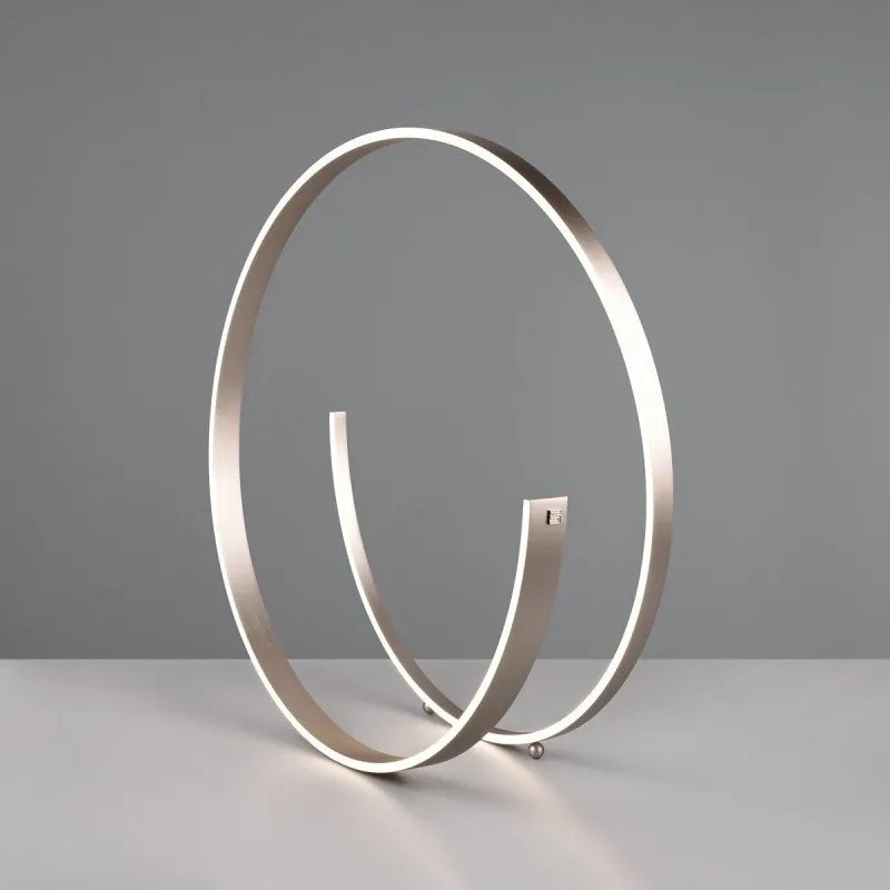 Sivá LED stojacia lampa s hlasovým ovládaním/s ovládaním pomocou mobilnej aplikácie s kovovým tienidlom (výška 75 cm) Cinardi – CINQUE