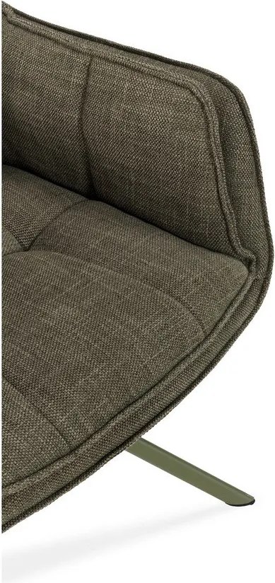 Zelené čalúnené jedálenské kreslá v súprave 2 ks Keiko – Marckeric