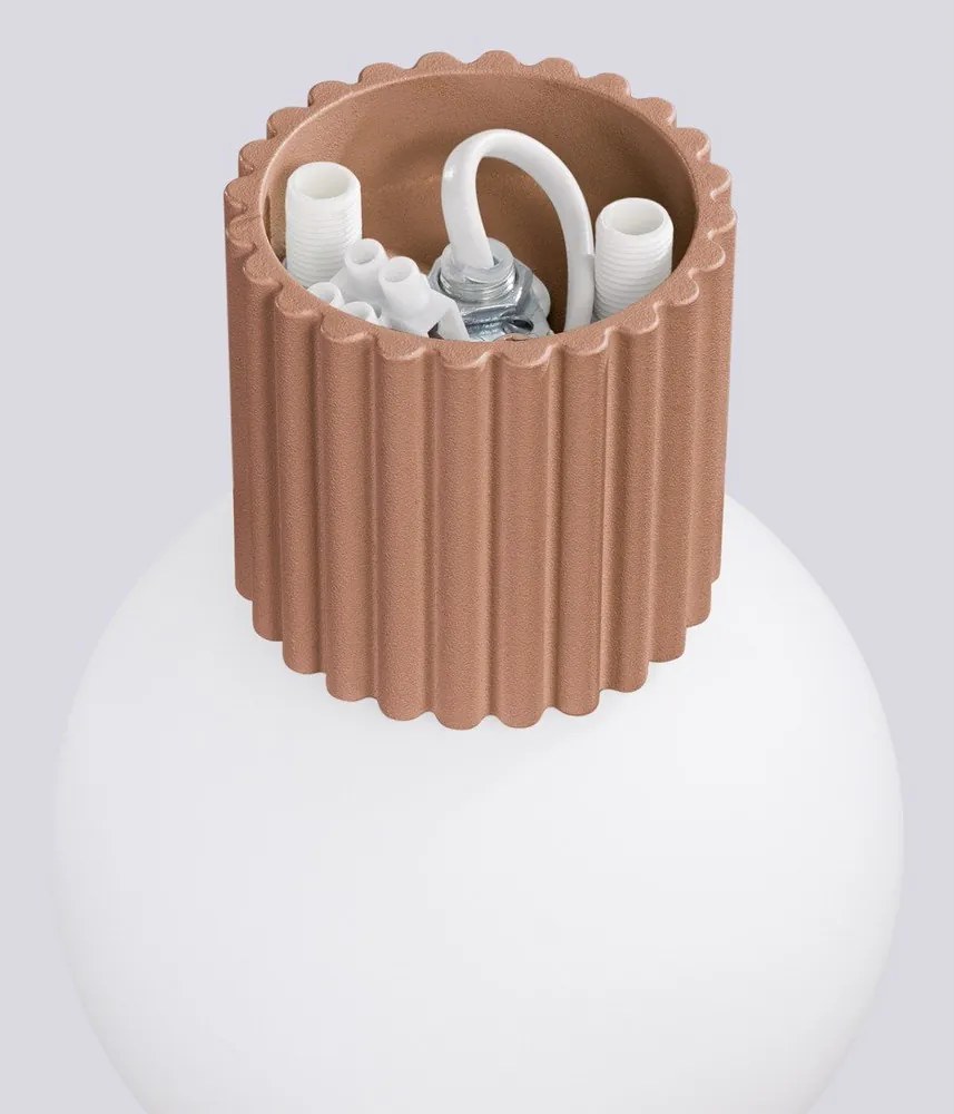 Svetlohnedé nástenné svietidlo ø 12 cm Orbital – Sollux