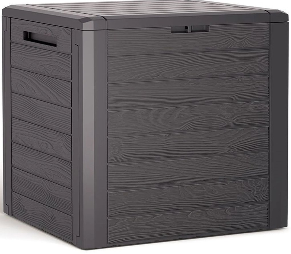 Prosperplast Woodebox Záhradný box 58,5cm, 140l, umbra MBWL140