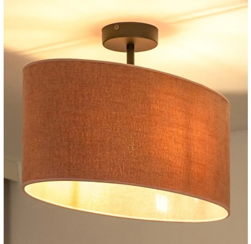 Duolla - Prisadený luster OVAL 1xE27/15W/230V ružová