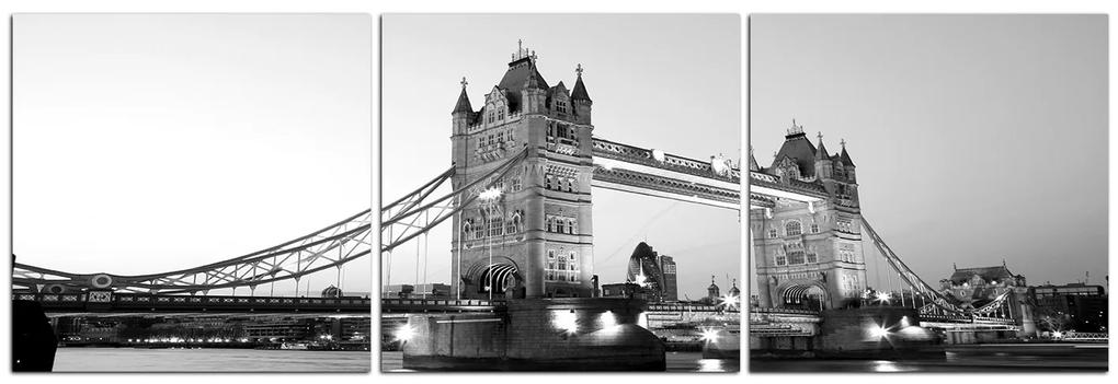 Obraz na plátne - Tower Bridge - panoráma 530ČB (90x30 cm)