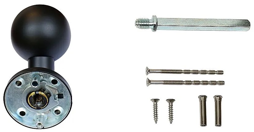 Dverné gule Richter KNOB 02 FIXNÉ (CE), Guľa Knob 02 fixná, RICHTER Čierna matná