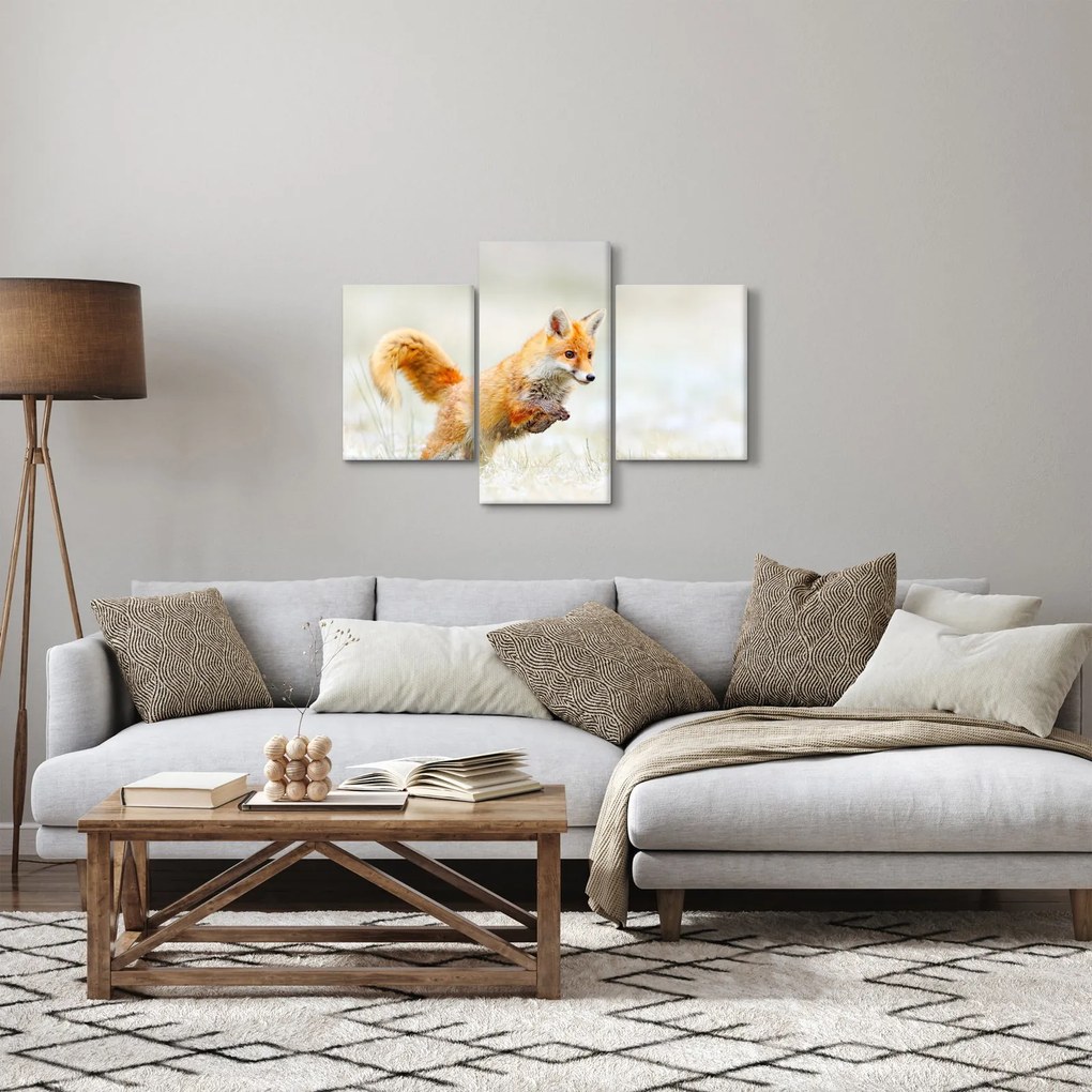 Obraz - Skákajúca líška (90x60 cm)