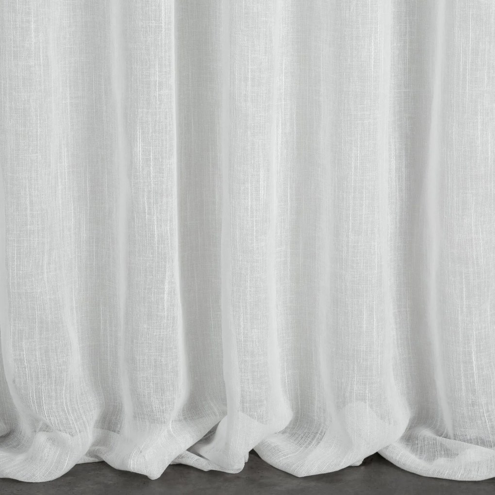 ZÁCLONA NA PÁSKE CARLA 300X145 CM BIELA