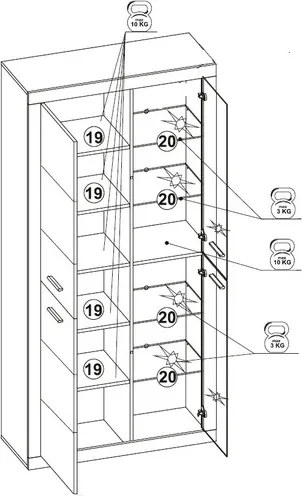 Obývacia stena Stone, s osvetlením