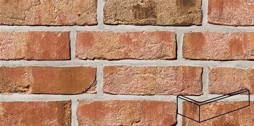 Fasádny roh Klinker mix žíhaný 24x7,1x11,5 cm reliéfna RMOORBRLEB