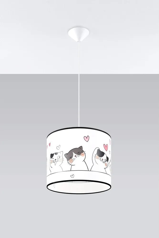 Biele detské svietidlo Puss – Sollux