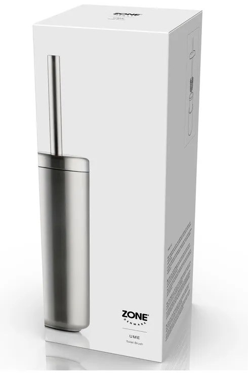 WC kefa z nehrdzavejúcej ocele v matne striebornej farbe Ume – Zone