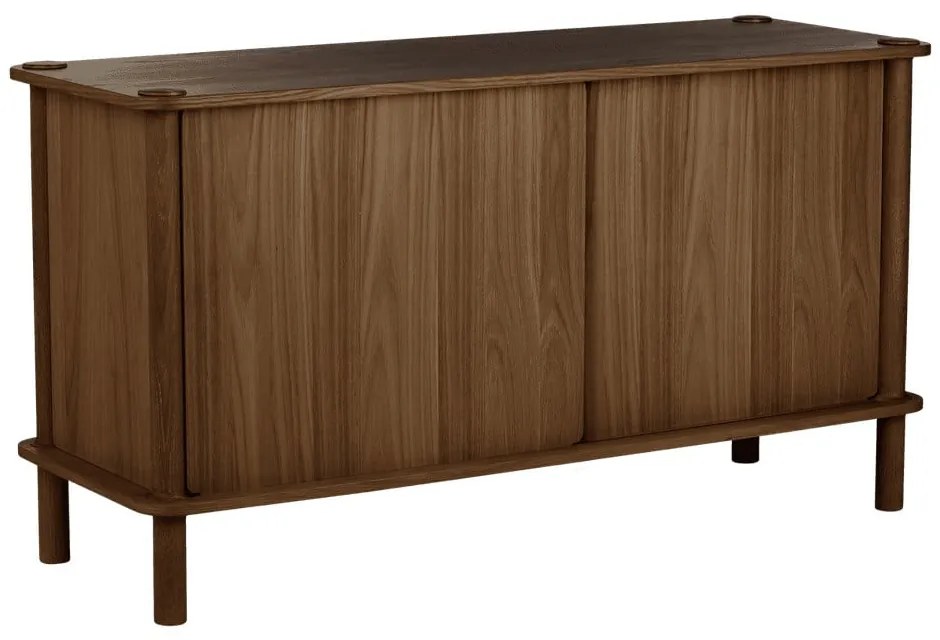 Hnedá komoda z dubového dreva s posuvnými dverami 135x73,5x48 cm Italic – UMAGE