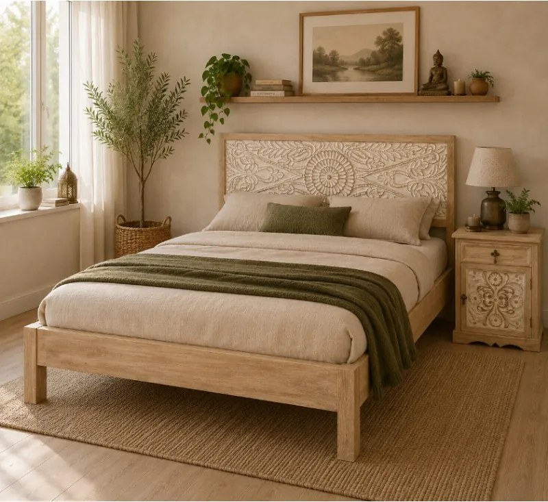 Posteľ Sita 180x200 indický masív mango