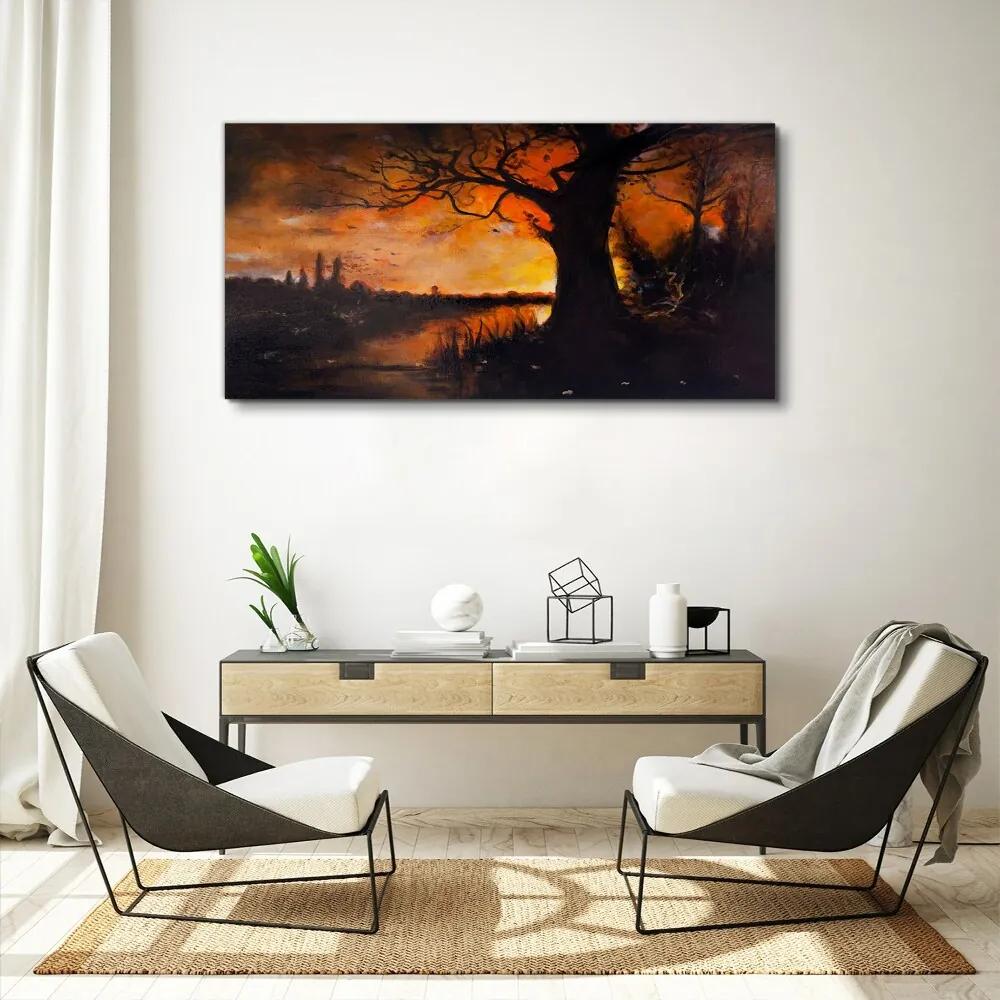 Obraz canvas Abstrakcie strom krajina