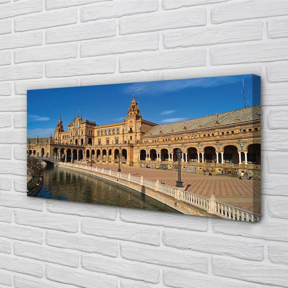 Obraz na plátne Spain Old Market City 125x50 cm